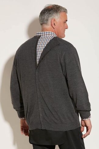 Ovidis Adaptive Cardigan Clothes Senior Elderly Disabled Men - Heritage in Saudi Arabia