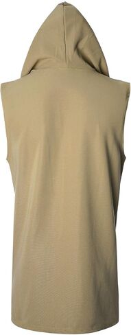GIVON Mens Sleeveless Ruffle Shawl Collar Cardigan with Pockets in Kuwait