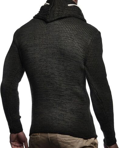 Leif Nelson LN7135 Men's Knitted Turtleneck Pullover in Saudi Arabia