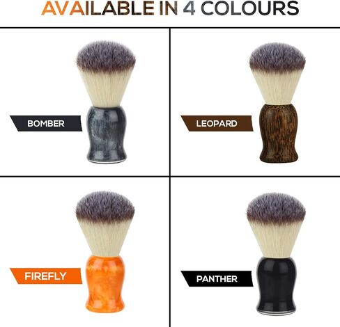 RUBAB MEN Shaving Brush for Men |Panther Edition| Super Soft Cruelty Free Bristles & Premium Ergonomic Handle For A Perfect Start To Your Day in Saudi Arabia