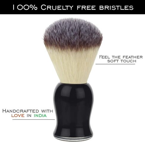RUBAB MEN Shaving Brush for Men |Panther Edition| Super Soft Cruelty Free Bristles & Premium Ergonomic Handle For A Perfect Start To Your Day in Saudi Arabia