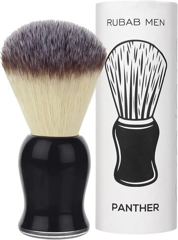 RUBAB MEN Shaving Brush for Men |Panther Edition| Super Soft Cruelty Free Bristles & Premium Ergonomic Handle For A Perfect Start To Your Day in Saudi Arabia