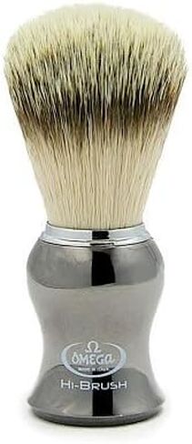 Omega Hi Brush Synthetic Shaving Brush - Classic Handle (Gunmetal Chrome) in Saudi Arabia