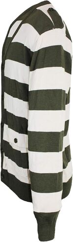 Knockout Jeans Big and Tall Men's Striped Cardigan Sweater with Button Closure in Saudi Arabia