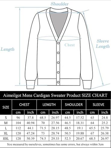 سترة Aimeilgot الرجالية الكاجوال ذات المقاس النحيف والرقبة على شكل حرف V مع أزرار in Kuwait