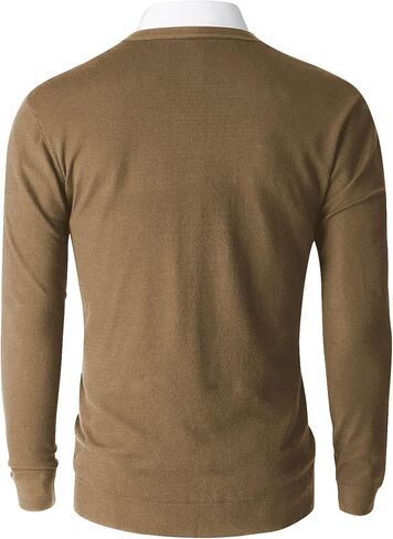 سترة Aimeilgot الرجالية الكاجوال ذات المقاس النحيف والرقبة على شكل حرف V مع أزرار in Kuwait