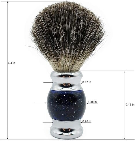 Bicrops Badger Hair Shaving Brush For Gentleman Wet Shave, Smooth Resin Best Gift For Men (Marble Teaxture) in Saudi Arabia