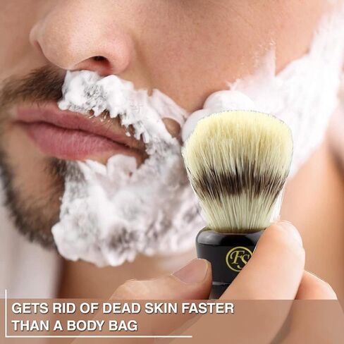 Synthetic Hair Shaving Brush for Men's Personal and Professional Shaving (Dark Horn) in Saudi Arabia