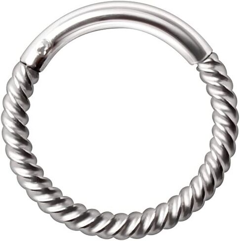 16GA أسفل نصف حبل ملتوي 316L الجراحية الفولاذ المقاوم للصدأ سلس الحاجز الغضروف اللولب Daith يتوقف الجزء الفرس الدائري in Kuwait