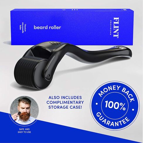 Beard Roller - 540 Titanium Micro Needle 0.25mm - Beard Grooming & Beard Club in Saudi Arabia