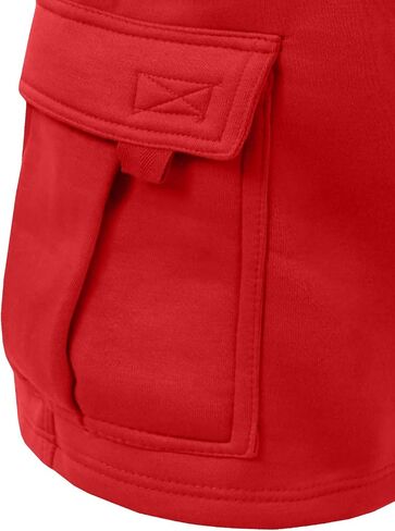 NE PEOPLE Mens Active Comfy Workout Gym Elastic Drawstring Fleece Cargo Sweat Shorts (M-7XL) in Saudi Arabia