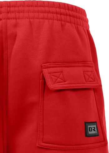 NE PEOPLE Mens Active Comfy Workout Gym Elastic Drawstring Fleece Cargo Sweat Shorts (M-7XL) in Saudi Arabia