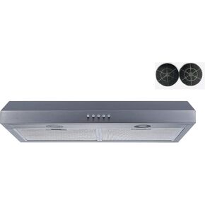 Winflo 30 In. Convertible Stainless Steel Under Cabinet Range Hood with Mesh filters and Charcoal Filters and Push Button Control in Kuwait