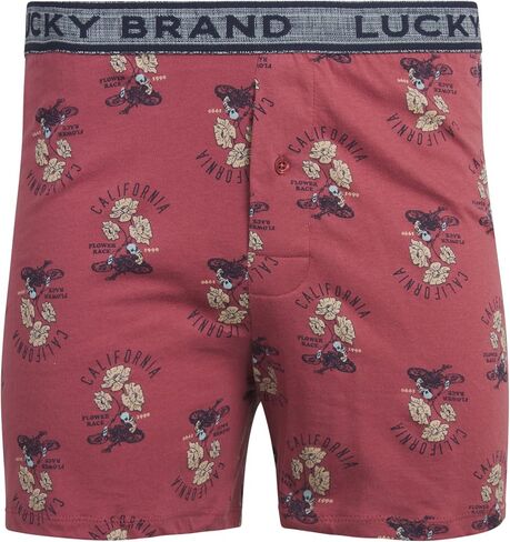 شورت بوكسر رجالي من Lucky Brand - 3 قطع من الملابس الداخلية القطنية فائقة النعومة والمريحة للرجال مع زر، درزة داخلية 4 بوصات in Kuwait