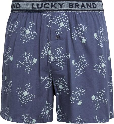 شورت بوكسر رجالي من Lucky Brand - 3 قطع من الملابس الداخلية القطنية فائقة النعومة والمريحة للرجال مع زر، درزة داخلية 4 بوصات in Kuwait