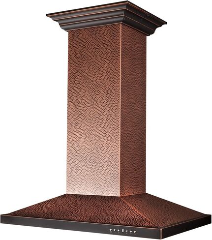 ZLINE 36 in. Designer Series Hand Hammered Copper Island Mount Range Hood (8GL2Hi-36) in Saudi Arabia