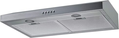 Winflo 30 In. Convertible Stainless Steel Under Cabinet Range Hood with Mesh filters and Charcoal Filters and Push Button Control in Saudi Arabia