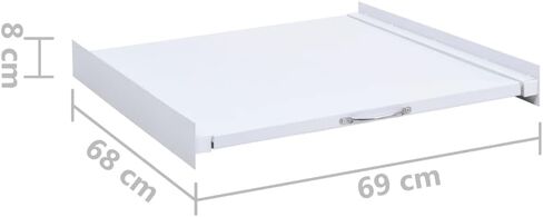 SKM Double Washing and Drying Machine Pedestal with Drawers White-7043 in Kuwait