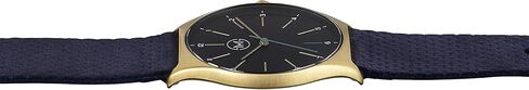 slim made one 10 - Elegant Thin Unisex Watch in Gold/Blue in Kuwait