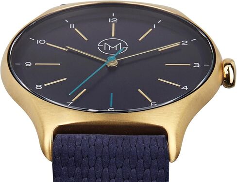 slim made one 10 - Elegant Thin Unisex Watch in Gold/Blue in Kuwait