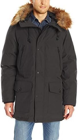 GUESS Men's Long Parka with Removable Fur in Saudi Arabia