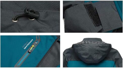 MAGCOMSEN Men's Hooded Waterproof Jacket Lightweight Rain Jacket Running Jacket Sportswear in Saudi Arabia