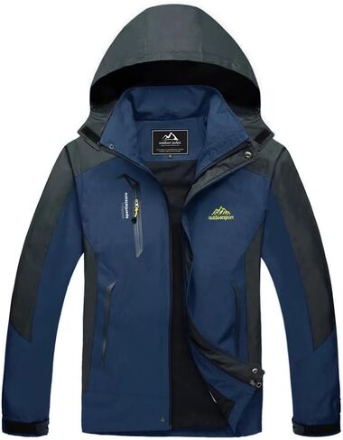 MAGCOMSEN Men's Hooded Waterproof Jacket Lightweight Rain Jacket Running Jacket Sportswear in Saudi Arabia