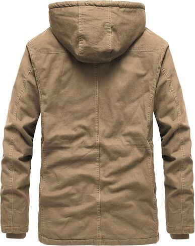 JYG Men's Winter Military Jacket Warm Parka Jacket Thicken Cotton Coat with Removable Hood in Saudi Arabia