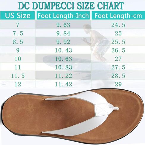 DC DUMPECCI Sandals For Mens Flip Flops With Arch Support Leather Soft Comfortable Beach Pool Summer Shoes in Saudi Arabia