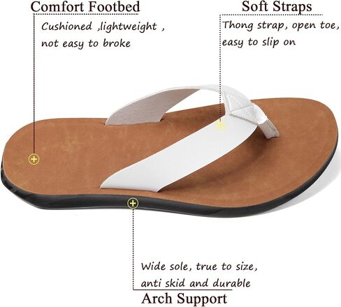 DC DUMPECCI Sandals For Mens Flip Flops With Arch Support Leather Soft Comfortable Beach Pool Summer Shoes in Saudi Arabia