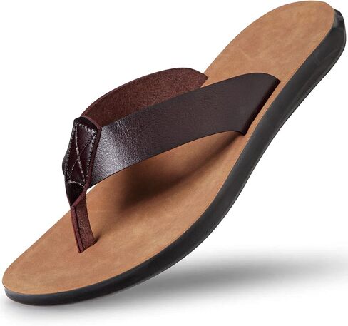 DC DUMPECCI Sandals For Mens Flip Flops With Arch Support Leather Soft Comfortable Beach Pool Summer Shoes in Saudi Arabia