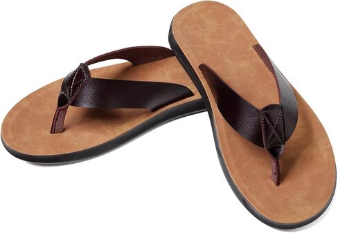 DC DUMPECCI Sandals For Mens Flip Flops With Arch Support Leather Soft Comfortable Beach Pool Summer Shoes in Saudi Arabia