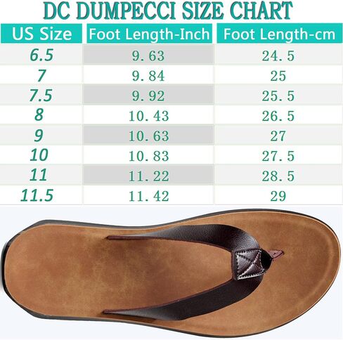DC DUMPECCI Sandals For Mens Flip Flops With Arch Support Leather Soft Comfortable Beach Pool Summer Shoes in Saudi Arabia