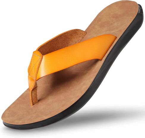 DC DUMPECCI Sandals For Mens Flip Flops With Arch Support Leather Soft Comfortable Beach Pool Summer Shoes in Saudi Arabia