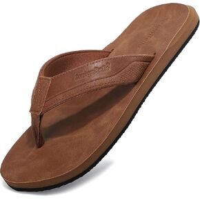 AX BOXING Mens Flip Flops Leather Thong Sandals Casual Comfort Slides Slippers in Kuwait