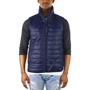 ToBeInStyle Men's Lightweight Layering Insulating Zip Up Puffer Vest in Saudi Arabia