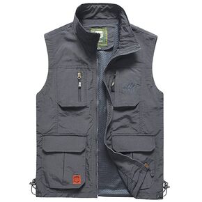 Yhfdflbs Men's Casual Outdoor Lightweight Vest Quick Dry Fishing Hunting Photo Sleeveless Vest with Pockets