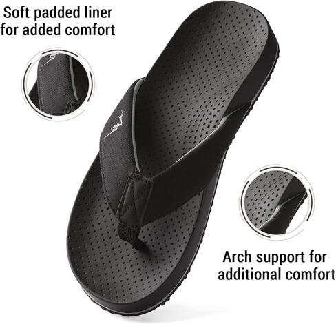 NORTIV 8 Men's Flip Flop with Arch Support for Flat Feet and Plantar Fasciitis Orthotic Thong Summer Sandals in Saudi Arabia