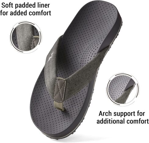 NORTIV 8 Men's Flip Flop with Arch Support for Flat Feet and Plantar Fasciitis Orthotic Thong Summer Sandals in Saudi Arabia
