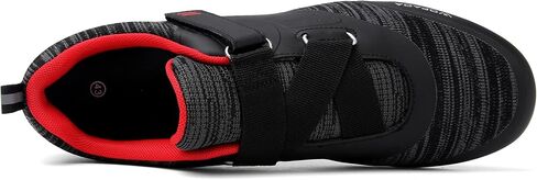 Unisex Cycling Shoes Compatible with pelaton Bike Road Biking Shoes Men's Peleton Bicycle Indoor Riding Spin Shoes with Look Delta Cleats for Men and Women SPD Clip On Spining (Black-Red, M5) in Saudi Arabia
