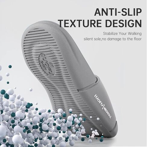 صنادل LUOFU الرجالية السحابية الشرائح الناعمة المريحة المضادة للانزلاق وسادة دش النعال الصيف قوس دعم الانتعاش الأحذية خفيفة الوزن في الأماكن المغلقة في الهواء الطلق in Kuwait