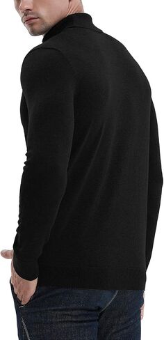NITAGUT Men's Casual Slim Fit Basic Sweaters Knitted Thermal Turtleneck Pullover Sweater in Saudi Arabia