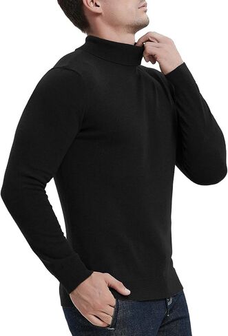 NITAGUT Men's Casual Slim Fit Basic Sweaters Knitted Thermal Turtleneck Pullover Sweater in Saudi Arabia