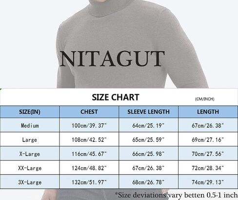 NITAGUT Men's Casual Slim Fit Basic Sweaters Knitted Thermal Turtleneck Pullover Sweater in Saudi Arabia