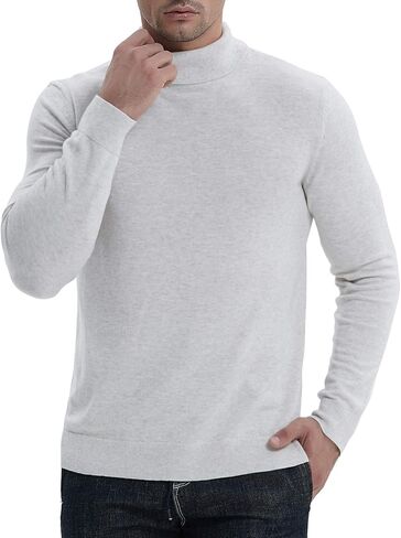 NITAGUT Men's Casual Slim Fit Basic Sweaters Knitted Thermal Turtleneck Pullover Sweater in Saudi Arabia