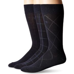 Chaps Men's Assorted Soft Dress Crew Socks With Argyle Fashion Patterns (3 Pack) in Saudi Arabia