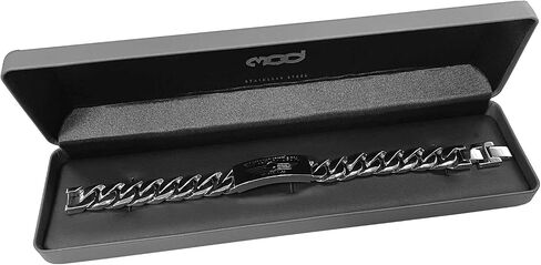 Harley-Davidson Men's Willie G Skull Steel ID Curb Link Bracelet HSB0140 (7.5) in Saudi Arabia