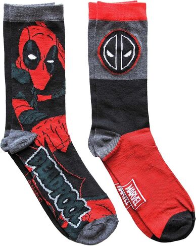 Marvel Deadpool Men's Crew Socks 2 Pair Pack in Saudi Arabia