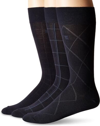 Chaps Men's Assorted Soft Dress Crew Socks With Argyle Fashion Patterns (3 Pack) in Saudi Arabia