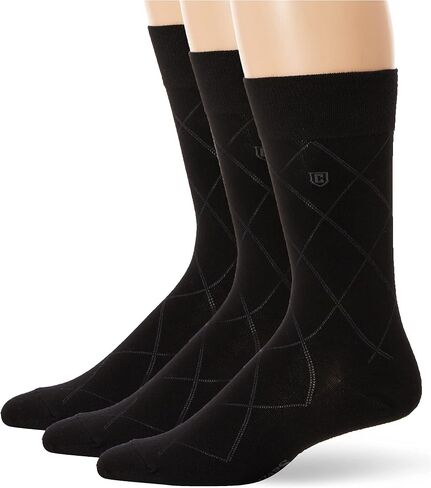 Chaps Men's Assorted Soft Dress Crew Socks With Argyle Fashion Patterns (3 Pack) in Saudi Arabia